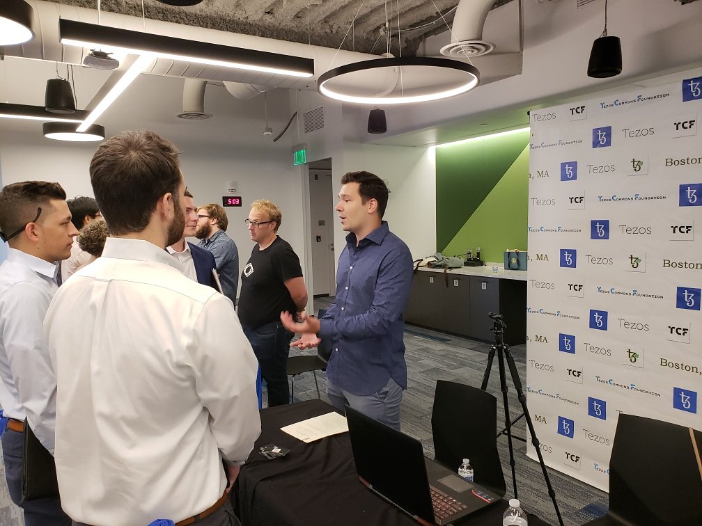KenGarofalo's tweet photo. Representing the @TezosCommons here at the Boston Blockchain Career hosted by @incubatorspark and @MSNewEngland
Working towards our goal of 1000 new @Tezos developers in 2019!
#boston #tezos #XTZ $XTZ #blockchainnews #TCF #TezosBoston https://t.co/fBmEIhbkVS
