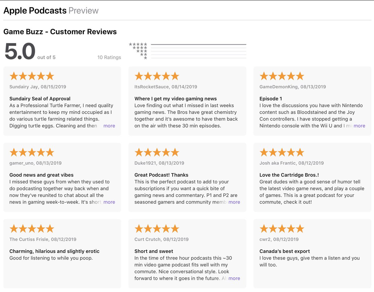 CartridgeBros's tweet photo. Just wanted to say a massive thank you to all our American friends who too the time to leave a review of #GameBuzz on Apple Podcasts. I know for a fact some fo you don't even use the platform and that means so much to us both. https://t.co/3QLy9r7JIS