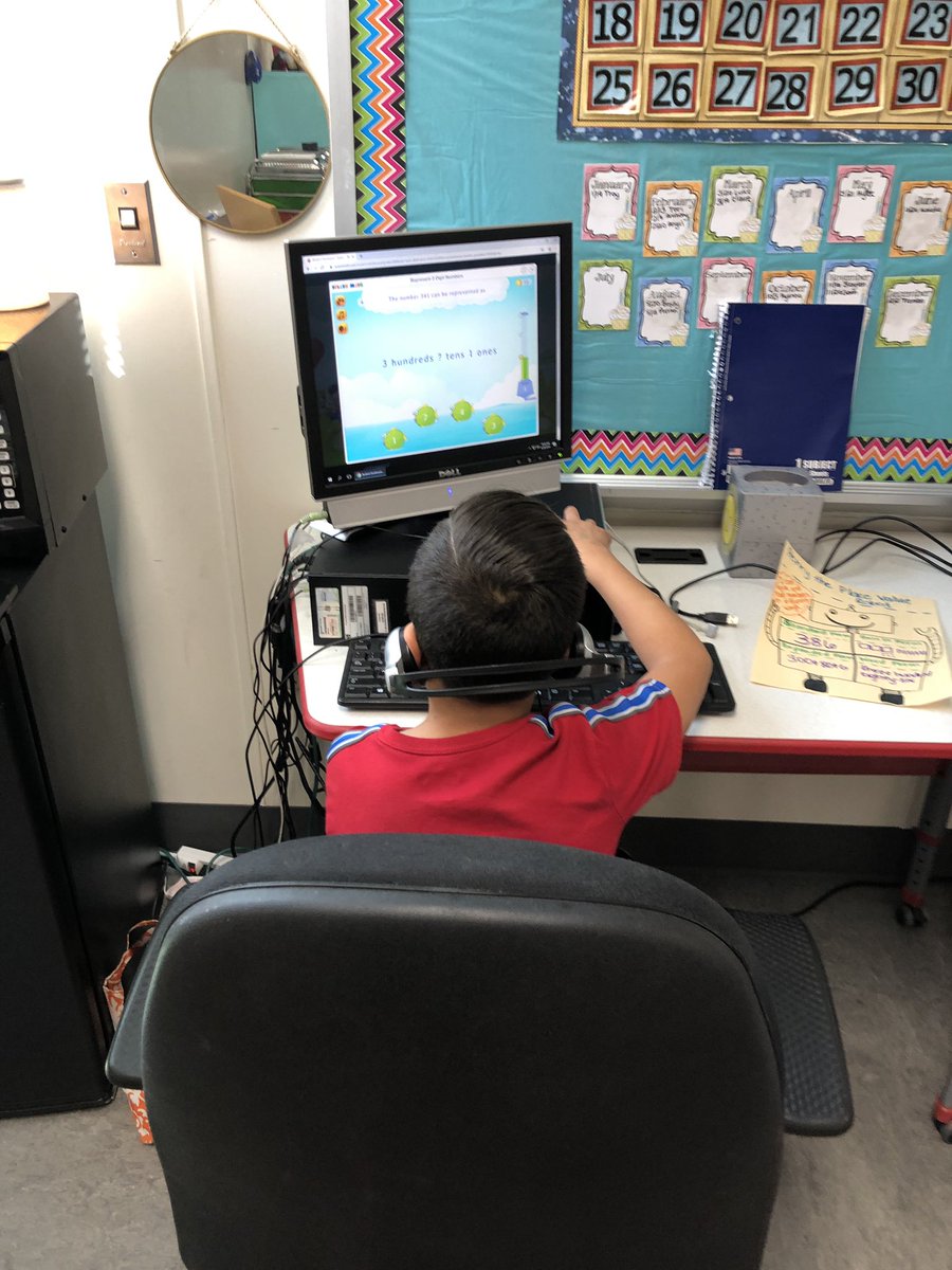 mrsecorso's tweet photo. We have been working on our #mathstations this week! #additionbattle #splashmath #osmo #2nd https://t.co/YGLNGllTOv