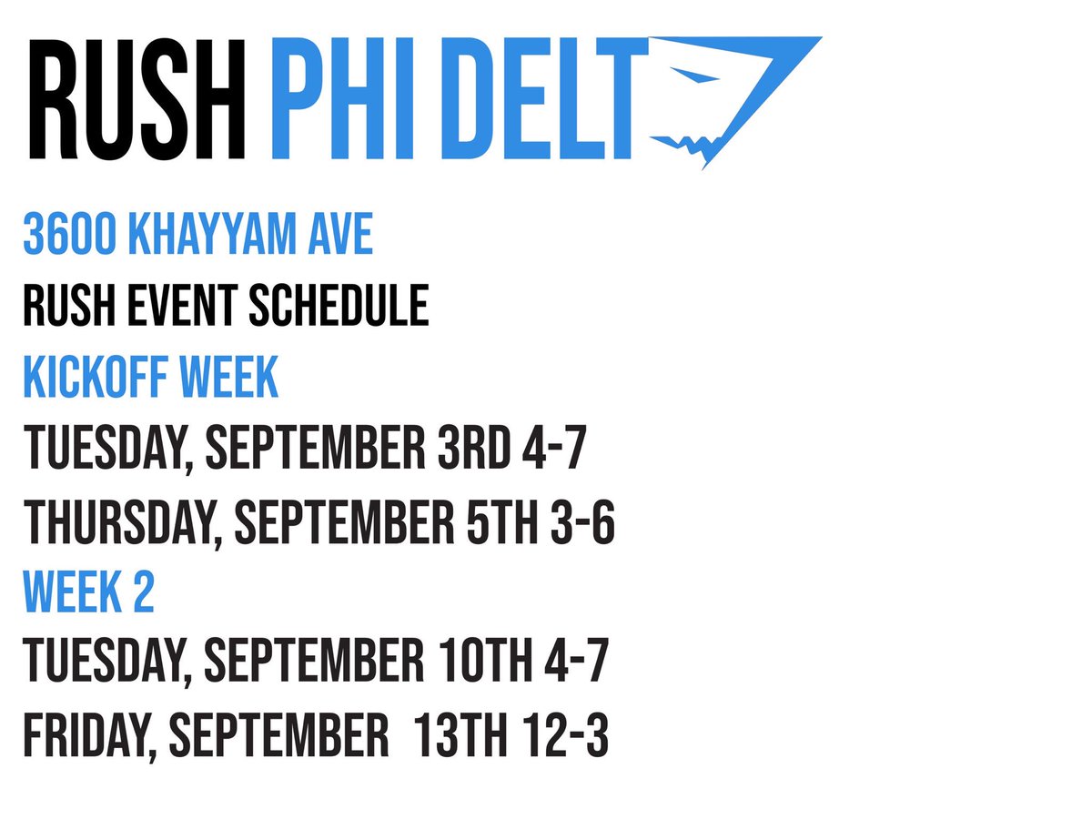 That time of year is here. It’s Rush Szn. Come check out the biggest and best fraternity at UCF. Swipe right and come check us out on one of the dates listed. Contact @JamesJ_8 if you have any questions.