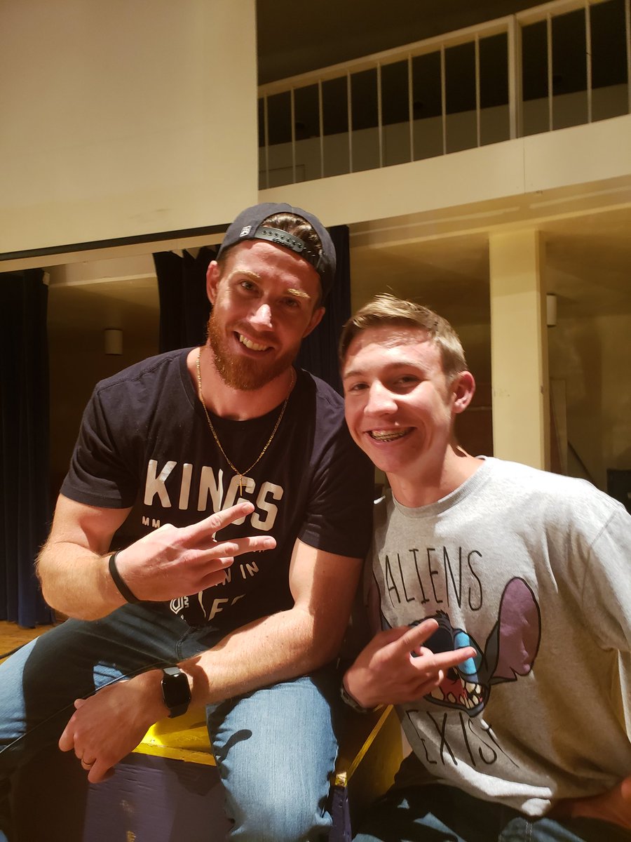 T__Eddy's tweet photo. Another phenomenal day in the books! Pretty awesome to see and hear a school full of high schoolers be inspired by someone, but to know that person reached your own child's heart in a way no one else has... #Priceless #NextLevelTeaching #RoadtoAwesome #StayFierce #WeAreWestGrand https://t.co/amTsrzS9Az