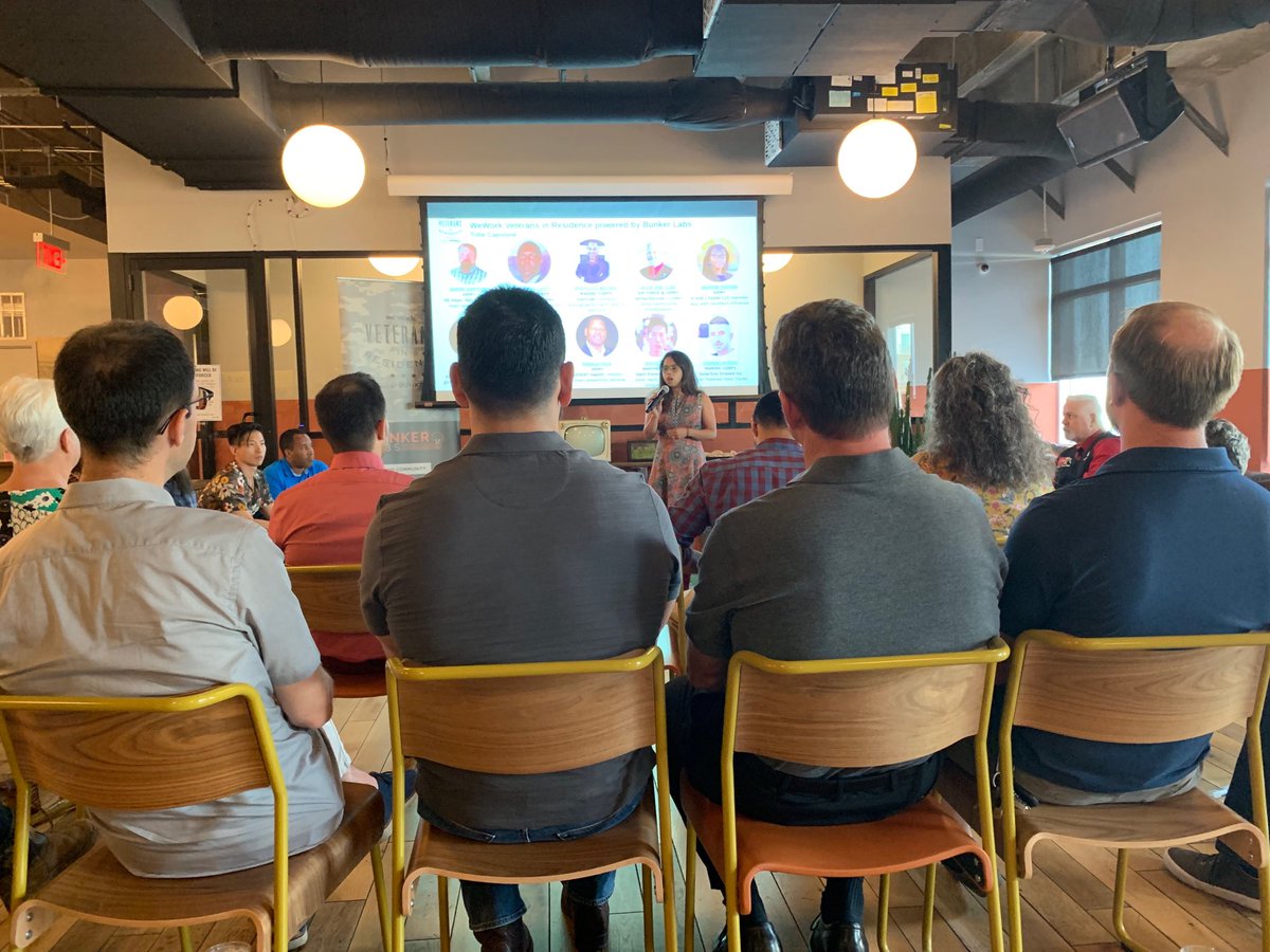 Thrilled to join ⁦<a href="/BunkerLabsATX/">Bunker Labs Austin</a>⁩ to celebrate the newest crop of VIR graduates <a href="/WeWork/">WeWork</a> tonight...big crowd! ⁦<a href="/shaydidejesus/">Shaydi DeJesus⚡🇵🇷🇺🇲 (📜,👊🏽, 🤘🏼)</a>⁩ ⁦<a href="/ianfolau/">Ian Folau</a>⁩
