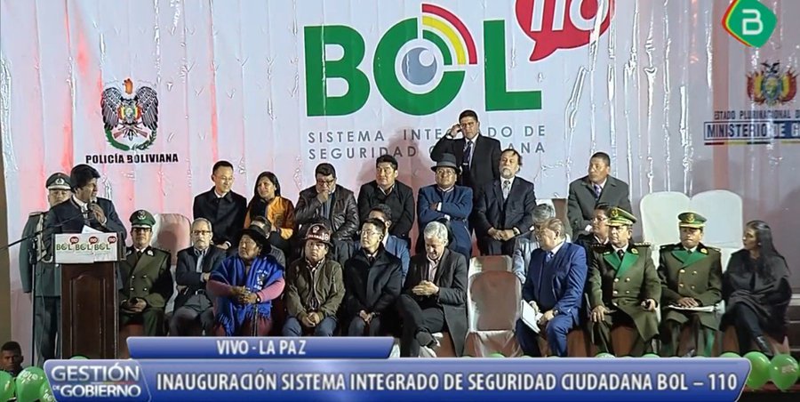 RedPatriaNueva's tweet photo. Pdte. @evoespueblo: Hoy inauguramos la primera fase del BOL-110. Para el Estado la seguridad es una preocupación central, este proyecto es parte del compromiso de modernizar la labor policial, de adecuar su trabajo a las exigencias de una lucha efectiva por la seguridad. https://t.co/1L96MX8H6t