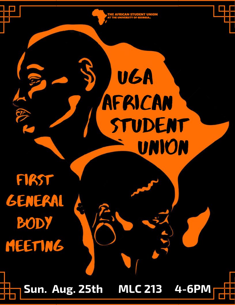 UGA_ASU's tweet image. THIS Sunday 🤪 Come learn about ASU and find out how you can get involved this school year! We hope to see you there 👀
*You DONT have to be African to be a part of ASU*