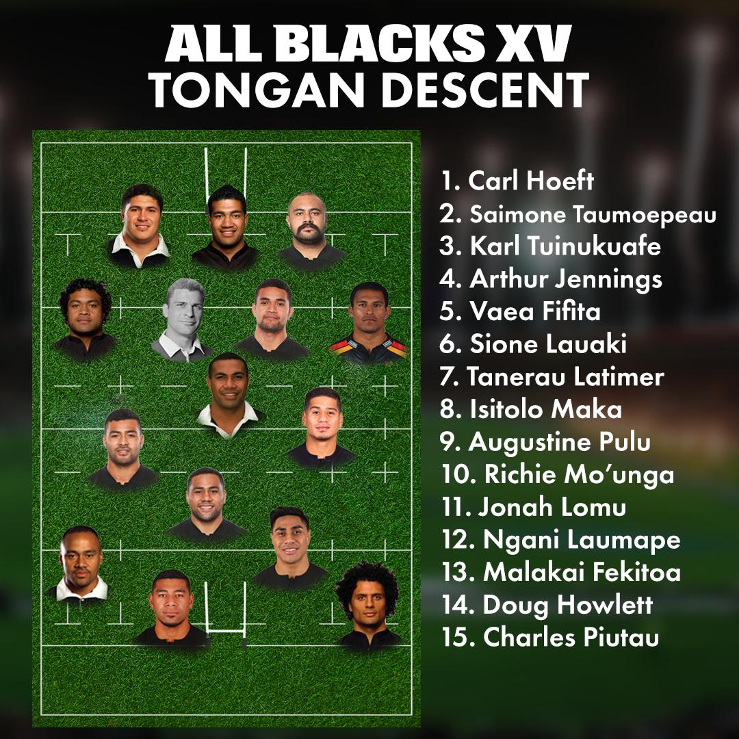 AllBlacks's tweet photo. As we look forward to the All Blacks v Tonga match in Hamilton on the 7th of September, we present to you our All Blacks of Tongan descent XV.

Grab your tickets to the game here 👉 https://t.co/YYXQ52ZY0A https://t.co/kbZbgyhzPW