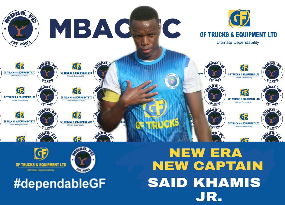 OfficialMbaoFc's tweet photo. OUR NEW CAPTAINS SAID KHAMIS JR. and BABILAS CHITEMBE 
-Kila la kheri katika majukumu yenu makubwa katika kikosi chetu nje na ndani ya uwanja.
-A good leader leads from behind
#WabishiForever
#dependableGF
Powered by @GF_Trucks 
Cc @karmali_i @daniel_naila @azamtvtz @Tanfootball https://t.co/12UppXGco0