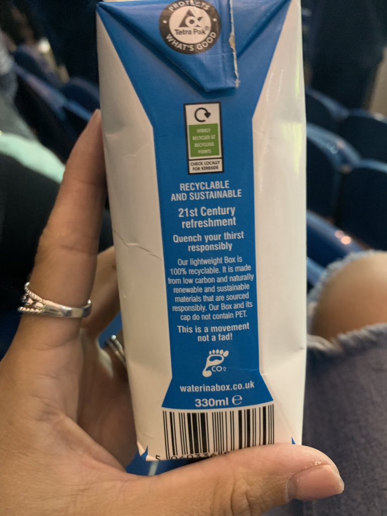 Well done @swfc for replacing plastic bottle of water with these, my daughter thinks it’s the best part of her day! ☺️ #ThisIsNotAFad #ThinkGreen #Water #Recycle #WaterInABox ♻️🌊#swfc