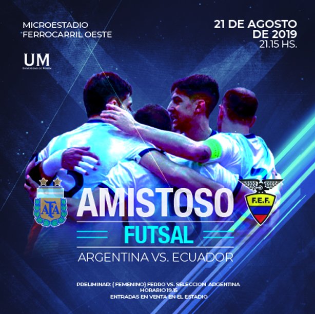 #Futsal La Selección <a href="/Argentina/">🇦🇷 Selección Argentina ⭐⭐⭐</a> 🇦🇷 se enfrentará mañana a #Ecuador 🇪🇨

📝 bit.ly/2YYZCJx