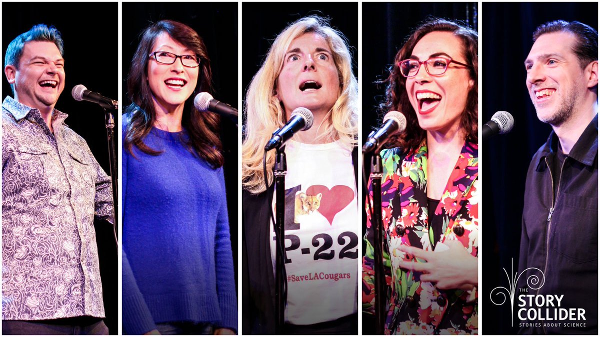 audreykearns's tweet photo. This pic is from the last LA @storycollider-Look at these awesome engaging storyteller faces! Then look at the spell they put @JosephScrimshaw &amp; I under. It was the best spell! Come out this Thursday and feel all the feels that Joseph &amp; I experience whenever we host this show! https://t.co/WaG52NIoyp