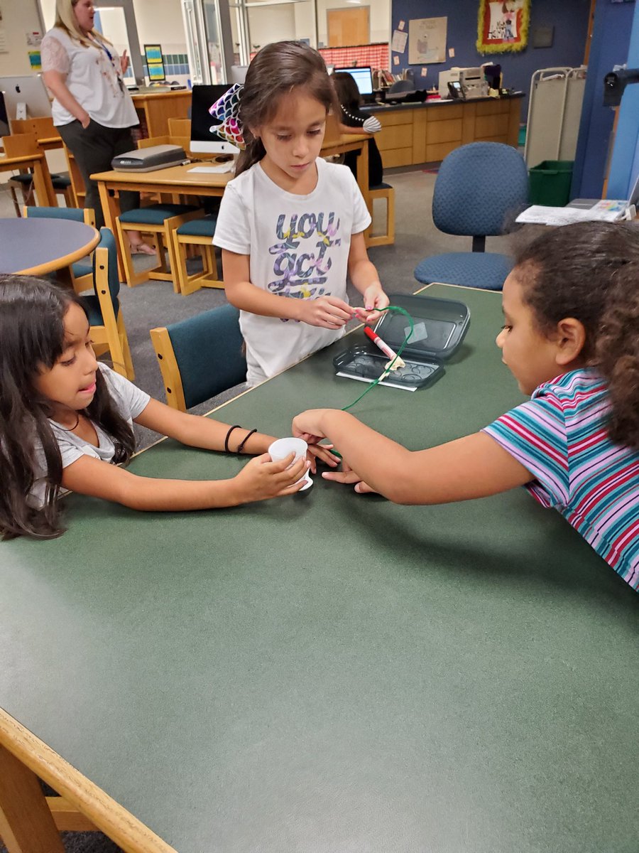 EdHodgesLibrary's tweet photo. Ms. Hillis' 2nd grade catapulting the pigeon into school. #HornetsMakeItHappen #westsidebestside https://t.co/uXmCBwr4GN