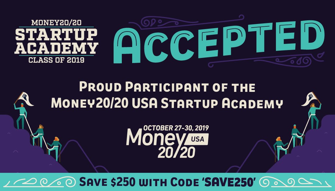 rebric_io's tweet photo. BIG NEWS keeps on coming! Rebric has been invited to participate in the Money 20/20 Startup Academy in Las Vegas this year! 🎉 https://t.co/jgwy3p7if8