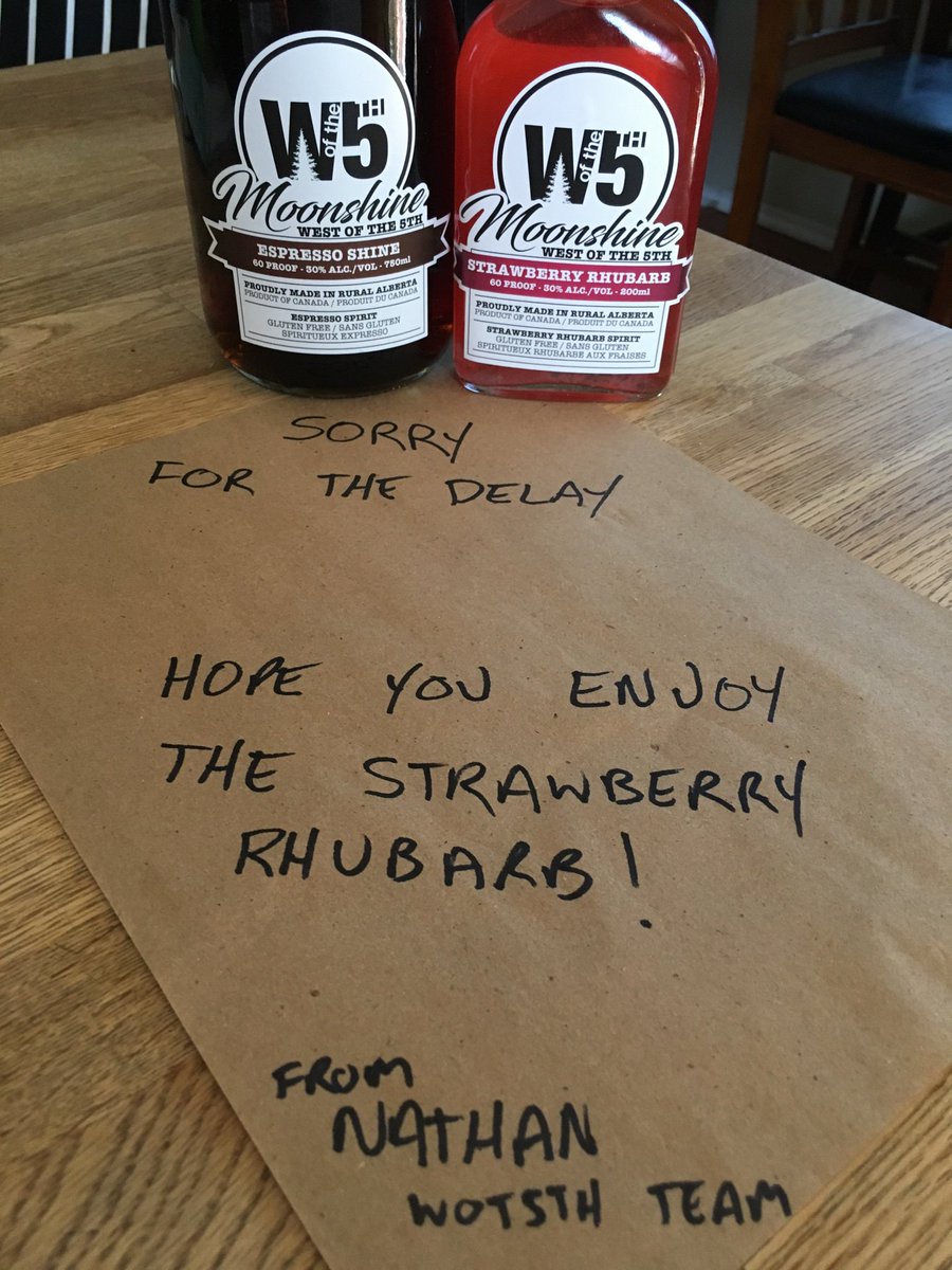 cdnkiwi73's tweet photo. @ShadyLaneEstate my order of @westofthefifthmoonshine arrived today! Can’t wait to try the strawberry! Best company ever! https://t.co/XSNCw1vWf0