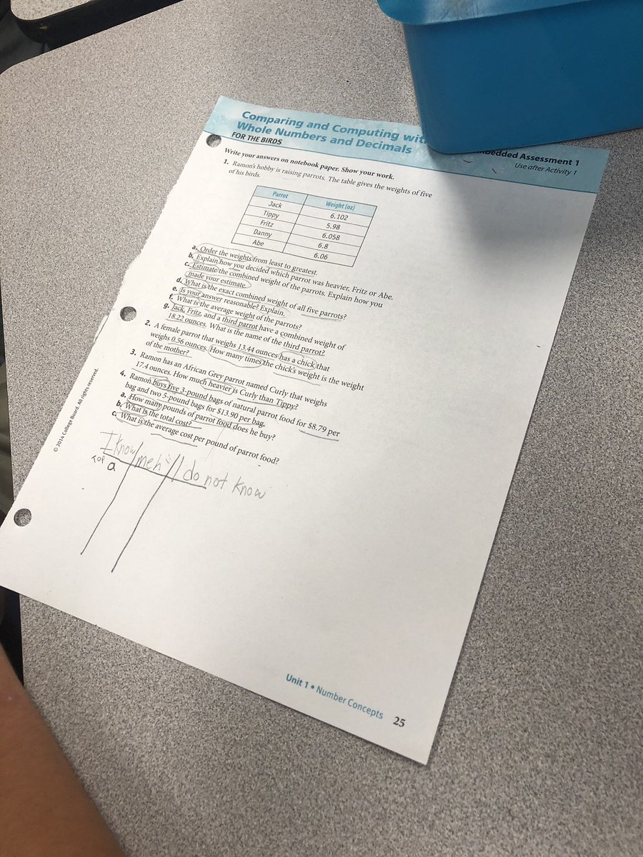 IzzyRHolley's tweet photo. What happens the 1st week of School - 6th Math #SpringBoard students Unpacking their 1st EA ❤️❤️❤️ @WISDHarrison 👍👍👍 @SDavisWylie https://t.co/SW8UjwyTlR