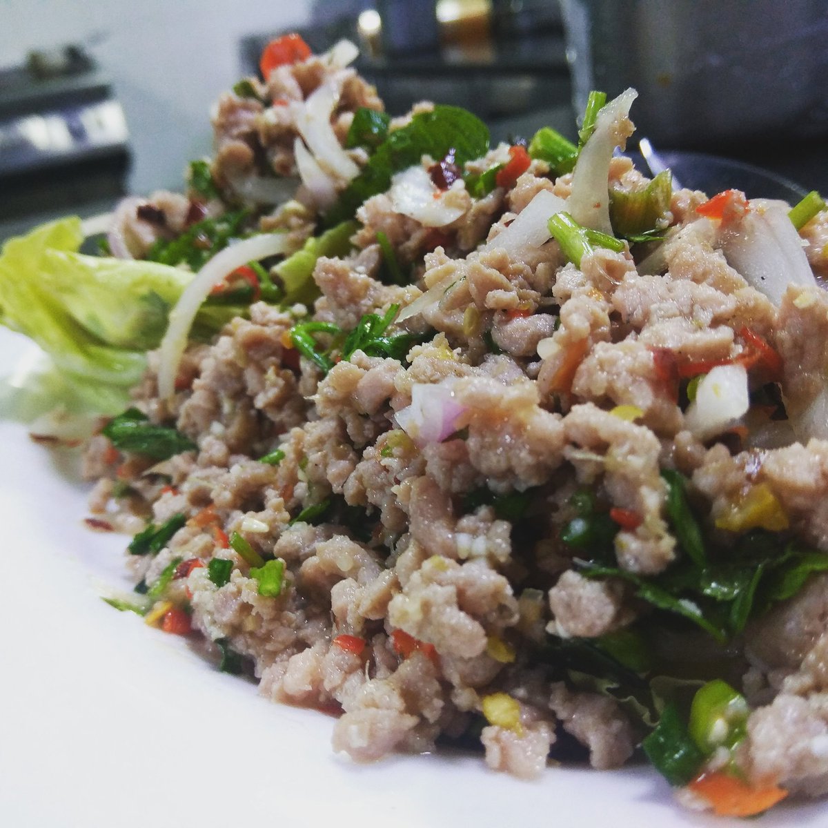 Navraj82925865's tweet photo. Laab  kai salad .Spice minced chicken salad . Mint leaf roasted rice 
@tajhotels 
@thai pavilion
@chef_giri_navraj .
.
.
#chef 
#chefplatting 
#cheflife🔪 
#gastroartthai
#foodsamples 
#goodnight 
#chefjobs
#chefkamiredd
#cheflife
@Chef_giri_navraj
@TweeterFunPage 
@TajHotels https://t.co/v2bpcJPPoj