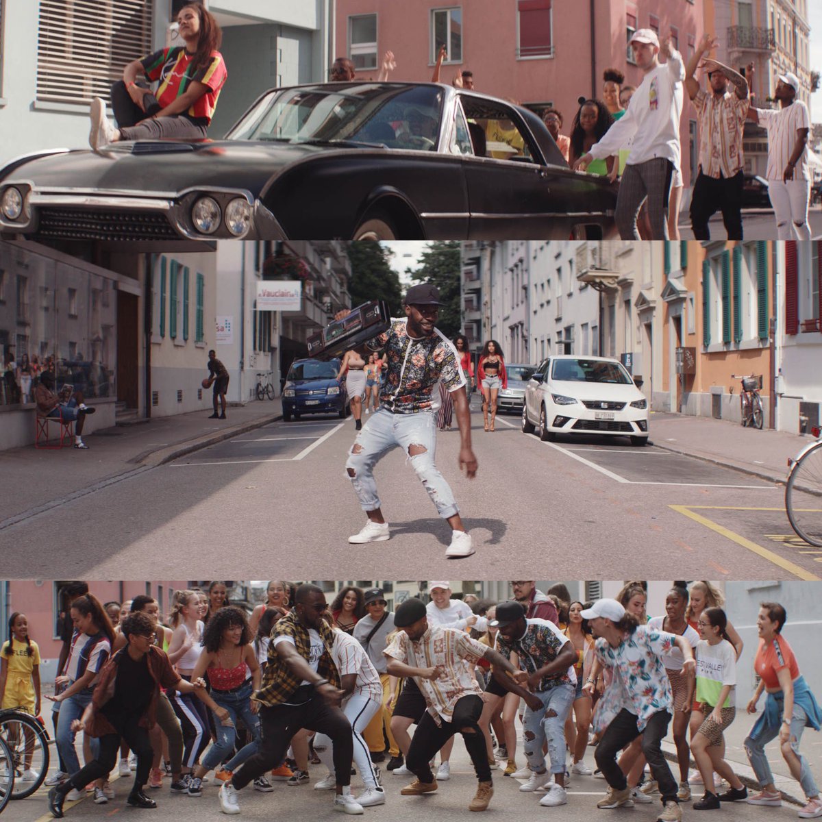 Blocking a road for our musicvideo #shoot 3rd time this year alredy #onset #musicvideo #street #shooting #young #christy #trust #Believe #singer #dancer #swiss #music #oldtimer #rap #black #film #ursamini