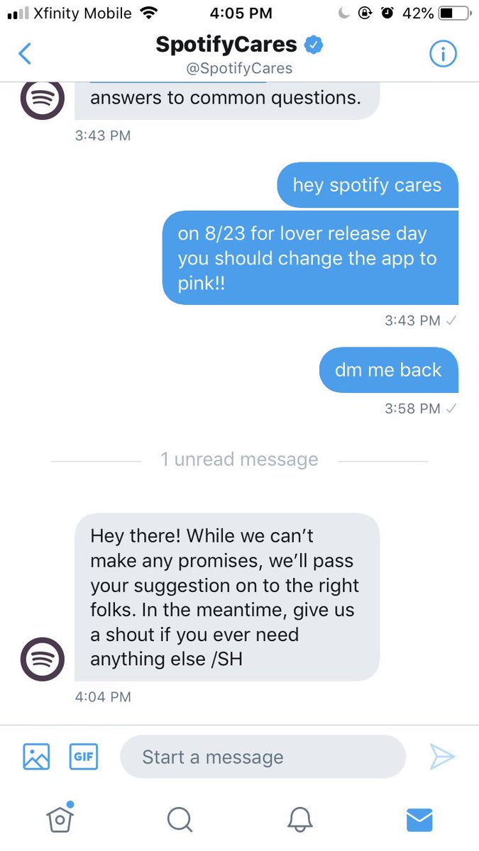 FinnOotw's tweet photo. HEY GUYS!! ATTENTION SWIFFERS!! Let’s start the hashtag #TurnSpotifyPink for Lover release day 8/23!!! Everyone reply to this with the hashtag!!! https://t.co/gFsgu41KTC