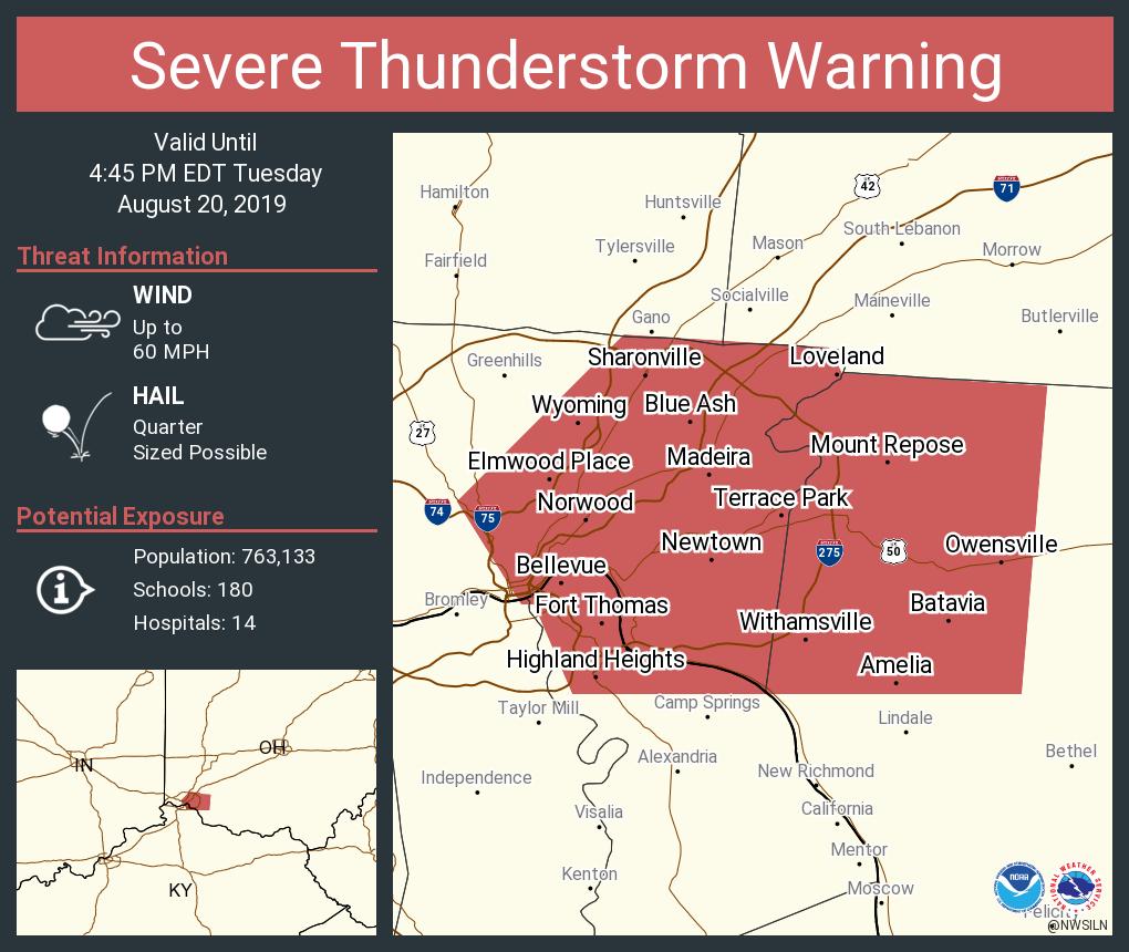 NWS Wilmington OH on Twitter "Severe Thunderstorm Warning including