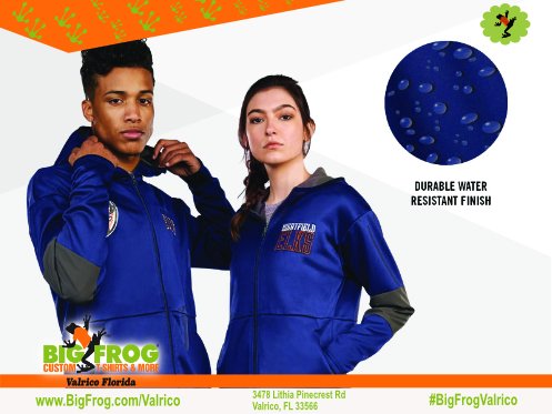 The perfect jacket to keep you dry during our Florida storms! Customize it with you logo or school mascot. #DTG #Embroidery #ScreenPrint #Vinyl #Sublimation