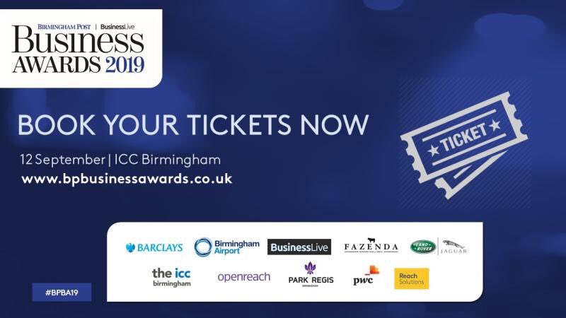 ReachEventsWM's tweet photo. Just 4 weeks to go until @businesslive Birmingham Post Business Awards, have you got your ticket? https://t.co/iQqb1Y0Hwq #BPBA19 #Birmingham #BirminghamBusiness https://t.co/XzneWTgtg9