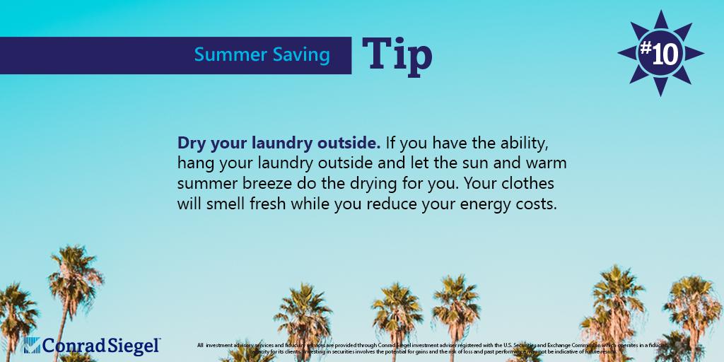 ConradSiegelAct's tweet image. Hang your clothes outside while it's still sunny! How are you #SavingForSummer?