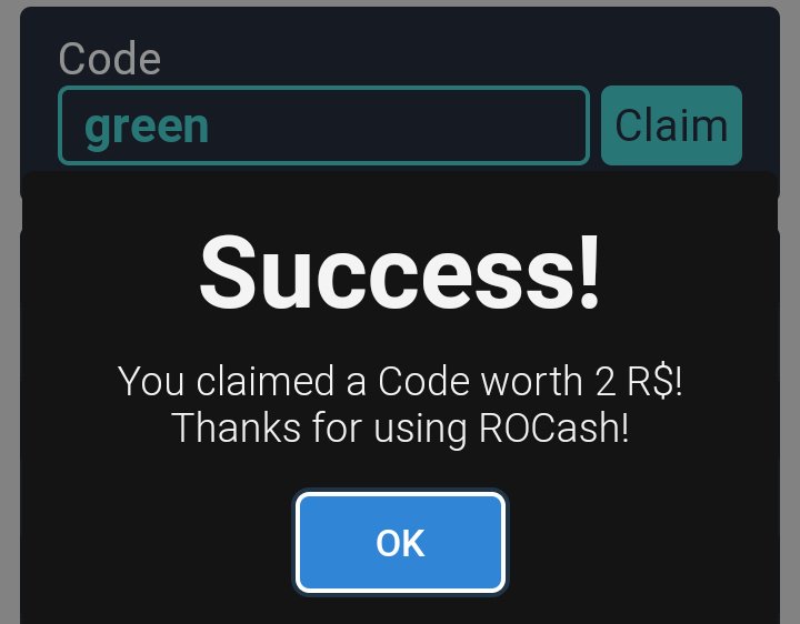 Rocashcom On Twitter Code Drop Use Code Green - big roux codes roblox