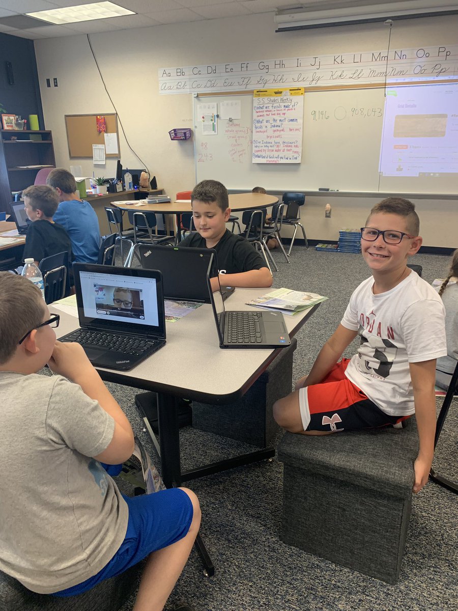 MrsReed_teaches's tweet photo. 🤔I think they have #FlipgridFever 🔥 Today, we read a portion of our @studiesweekly over 🦕 🦖 extinction. The student then used @Flipgrid to share their own thoughts on the matter! #Reeders #studentvoice @BEBluejackets @MitchellHS https://t.co/8arQyWus3W