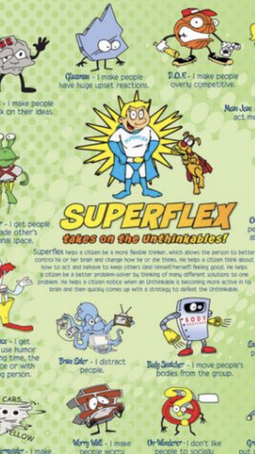 KWBLittman's tweet photo. Want to flex your social emotional skill set? Join @KWB_Bussenger and @KWBLittman to learn more about using Superflex in the classroom at #APSFoM this Wednesday! https://t.co/EorAi49AsM