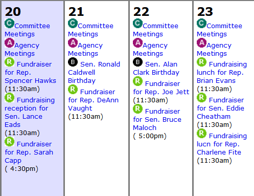 DIGESTArkansas's tweet photo. User tip: The Digest's Capitol Calendar feature helps you easily keep up with interim meetings and events. We keep it current with upcoming fundraisers and other events, plus links to our reports on the day's committee hearings and agency meetings. https://t.co/84Ci6zqQQR