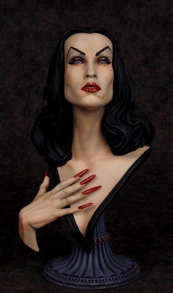 GarageKitsUS's tweet photo. Now available from Garage Kits US, Vampira in miniature, the bust measures roughly 6.5 inches tall, and comes in 3 unbuilt and unpainted pieces. 

#Vampira #glamourghoul #mialanurmi #originalglamourghoul #modelkit #garagekit #garagekitus #garagekitsuscolors #vampiregirl https://t.co/IPafnifvnW