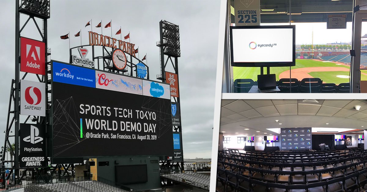 eyecandylab's tweet photo. π It's @sportstech_en World Demo Day! π
Proud to showcase https://t.co/WHR7sLRbte at #OraclePark - what a great ending for the initial cohort, proud to be a part of it π #STTWDD19 #augmentv #eyecandylab https://t.co/tkOnSSgsyu