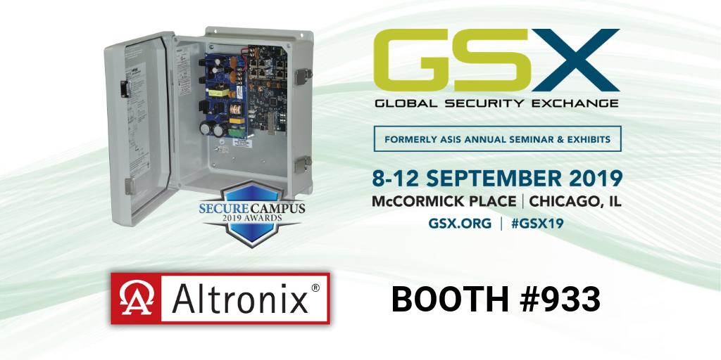 AltronixCorp's tweet photo. We've been awarded the 2019 Secure Campus Award from @CampusSecur in the Power Management category for our NetWaySP4LWPX hardened PoE Switch with LiFePO4 charging. Be sure to stop by Altronix booth 933 at #GSX19 to learn more! #PoEsolutions #Lithium
https://t.co/g1svH4qow0 https://t.co/OVrAt4vygw