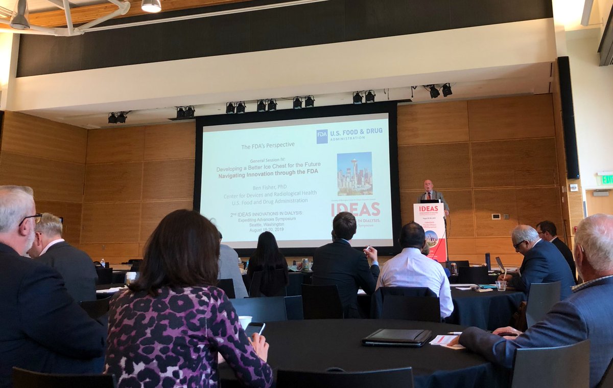 allisonjaure's tweet photo. Director of @FDAcdrhIndustry Ben Fisher says to patients in the rm “you guys have revolutionised regulatory science” #ideas2019 #ideassymposium @nwkidney @XPOTASN @NIDDKgov @US_FDA @itsglendar @knightra @NatRevNeph @rajmehrotra1122 @winkeldoc @nicholejeff @PritixPatel @deboerih https://t.co/OtFns6dCCV