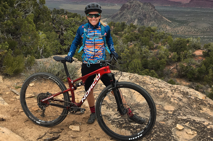 oiselle's tweet photo. Lauren Zimmer loves mountain biking, but not the on-trail harassment she and other women are facing as they enter this currently male-dominated sport. 

Let's speak up. "Mountain Biking is for Every Woman," on the O blog: https://t.co/8mI8Gz9syf https://t.co/vdnOMcoAvy