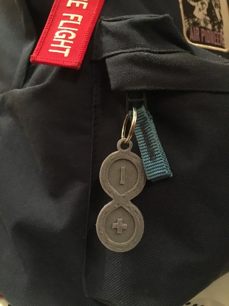 AlexNoyanov's tweet photo. #3Dprinting #Arduino keychain for my drone carrying backpack on the new #3dpinter I just bought and build https://t.co/68NApWdnjh