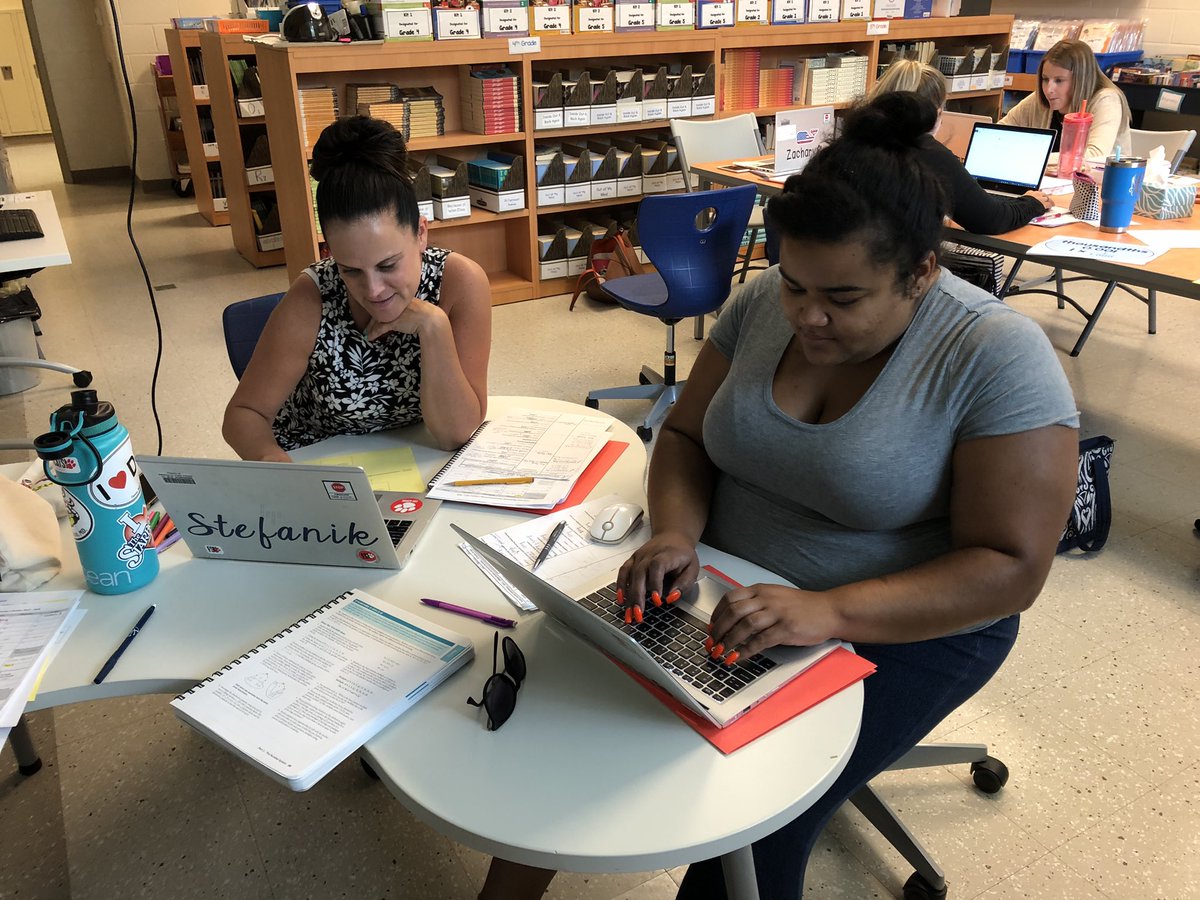 Fourth and fifth grade math teachers are hard at work back-mapping Unit 1. Amazing conversations, collaboration, and enthusiasm today! Thanks <a href="/CocoBCPS/">Stephen J. Coco</a> for providing the time! <a href="/Team_MCES/">Mays Chapel ES</a> <a href="/BCPSMATH/">TEAMBCPS Math</a> #labsyear6