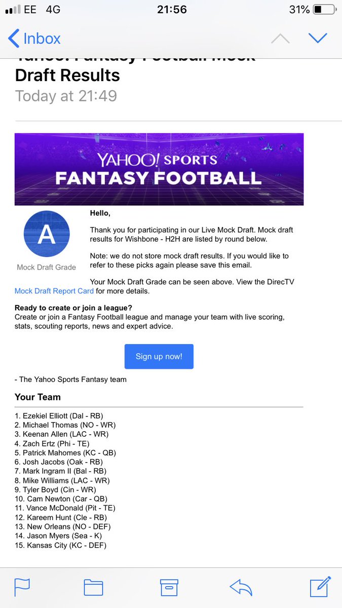 claretntoon's tweet photo. @KieronDuckworth best mock draft I’ve done bud https://t.co/BtXyAJWXoF