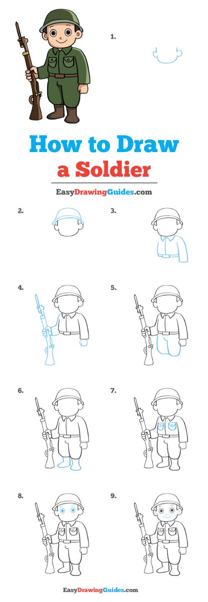 Soldier Coloring Page | Easy Drawing Guides