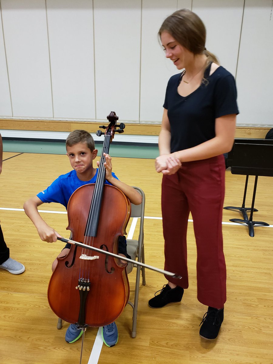 TeacherTuwei's tweet photo. Our last stop of the tour was @bp_mustangs. I sure enjoyed playing music with this group of my former students, current @SHSFalcons! Thanks @MrFreise for letting me play with the group. @NKCInstMus #nkcstrings #staleystrong #strongertogether https://t.co/bZkBImFVyg