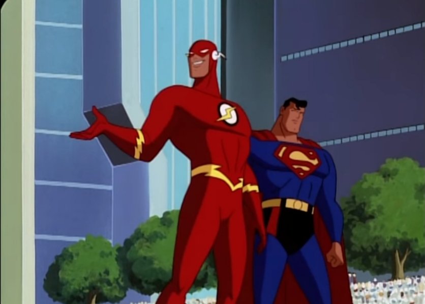 Superman_TAS's tweet photo. Lois Lane: "Flash, do you really think you stand a chance against the Man of steel?"

Flash: "Man of steel? Feet of lead."

Lois Lane: "May I quote you?"

Flash: "You can do more than that, Doll. How about an exclusive after the race?"
Speed Demons #STAS https://t.co/tsNfKvg6Qw