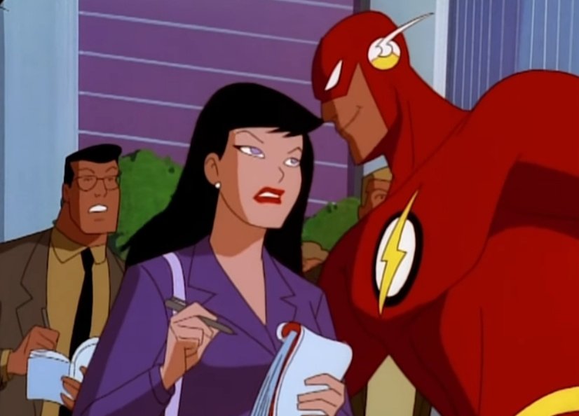 Superman_TAS's tweet photo. Lois Lane: "Flash, do you really think you stand a chance against the Man of steel?"

Flash: "Man of steel? Feet of lead."

Lois Lane: "May I quote you?"

Flash: "You can do more than that, Doll. How about an exclusive after the race?"
Speed Demons #STAS https://t.co/tsNfKvg6Qw