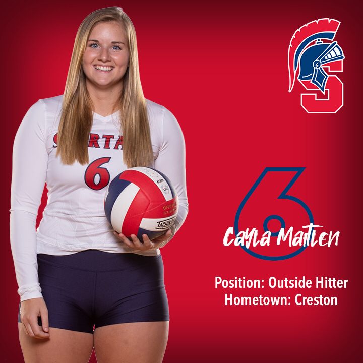 SWCCSpartans's tweet photo. Meet your Southwestern Spartans!
#6 Cayla Maitlen
Outside Hitter from Creston, Iowa https://t.co/QL2IJoZGcv