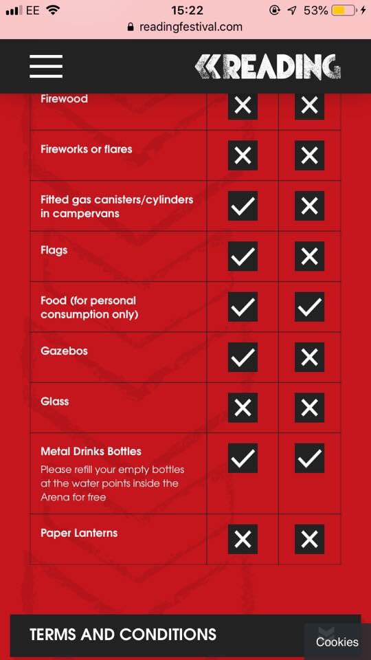 CatDavey10's tweet photo. @OfficialRandL @FRfestivals The FAQs and the ‘what you can and can’t bring’ sections on your website concerning metal bottles are inconsistent. Please rectify. https://t.co/nkRqlrlEDF