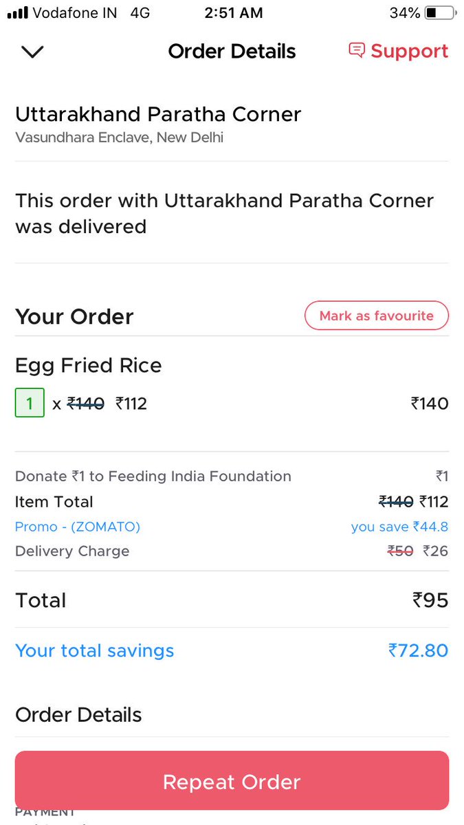 mohitkumar79841's tweet photo. today we ordered egg fried rice but Zomato deliver us chicken fried rice. Or what .... we really don’t know. This is second time #zomato did same mistake. Nd now we told them to refund my money. But there is no response. So @zomato through this u r going to make your credibility? https://t.co/s368yr322n