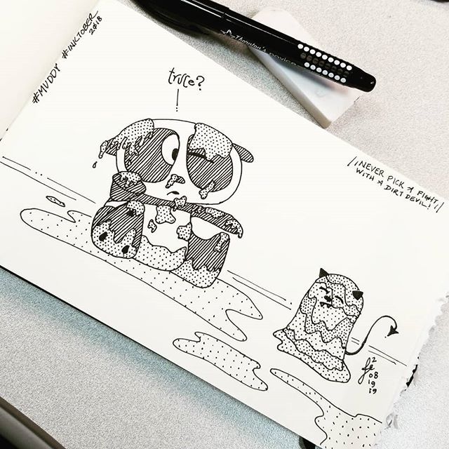 MidOffPrints's tweet photo. Never pick a fight with a Dirt Devil. #muddy #inktober2018 https://t.co/nTQ6sKO7yt https://t.co/dm1SrSUhOo
