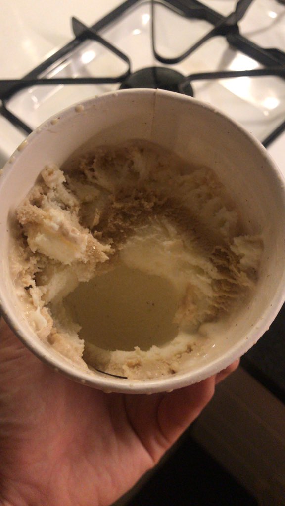 LizDinsmoree's tweet photo. @jenisicecreams came across this air pocket in your otherwise flawless Coffee with Cream and Sugar. At first I thought it might be filled with gold, but alas, just air. https://t.co/YC5UYJB68P