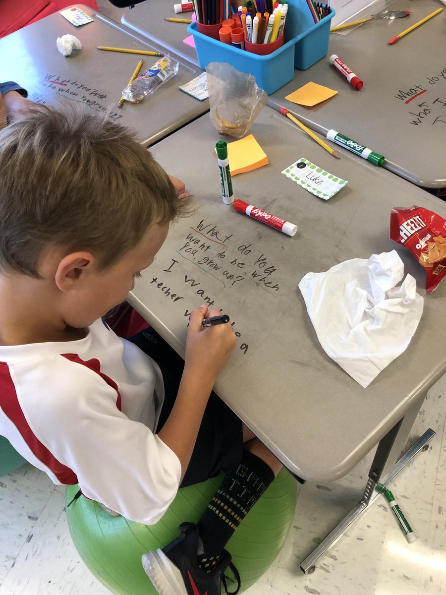MrsGlobeChanger's tweet photo. Learning to ALWAYS restate the question!! What better way to practice then by writing on your desk??😊 #GlobeChangers https://t.co/uTNgWP9uUH
