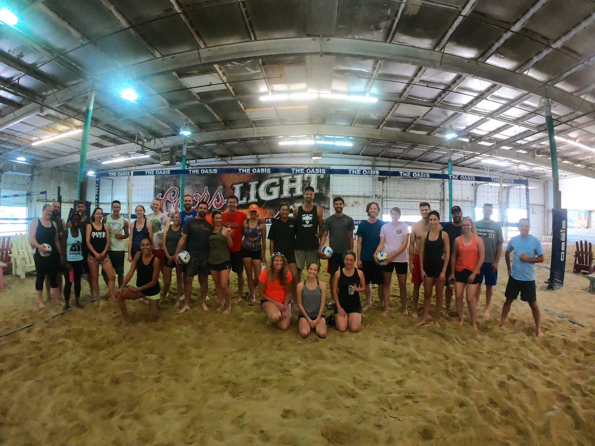 oasisvolleyball's tweet photo. Congratulations to all of our EOS winners and almost winners! 💙 The Oasis was bumping all day on Sunday with good vibes, drink specials, and tons of great volleyball 🌴🏐 HUGE thanks to everyone who competed!  #votr #oasisvolleyball #volleyballoftherockies https://t.co/hfuL5rhMzD