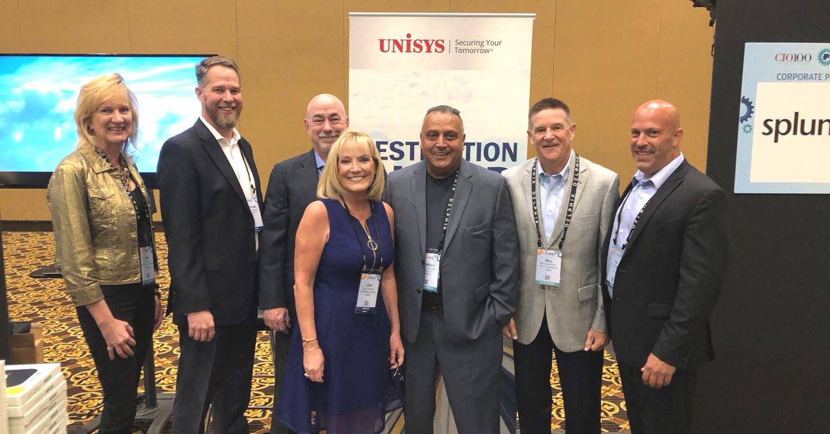 unisys's tweet photo. Unisys is sharing our winning secure digital transformation story this week with other world-class CIOs. We are honored to be a two-time #CIO100 winner!   

#Cloud #Security #DigitalTransformation https://t.co/TErUiVkqAe