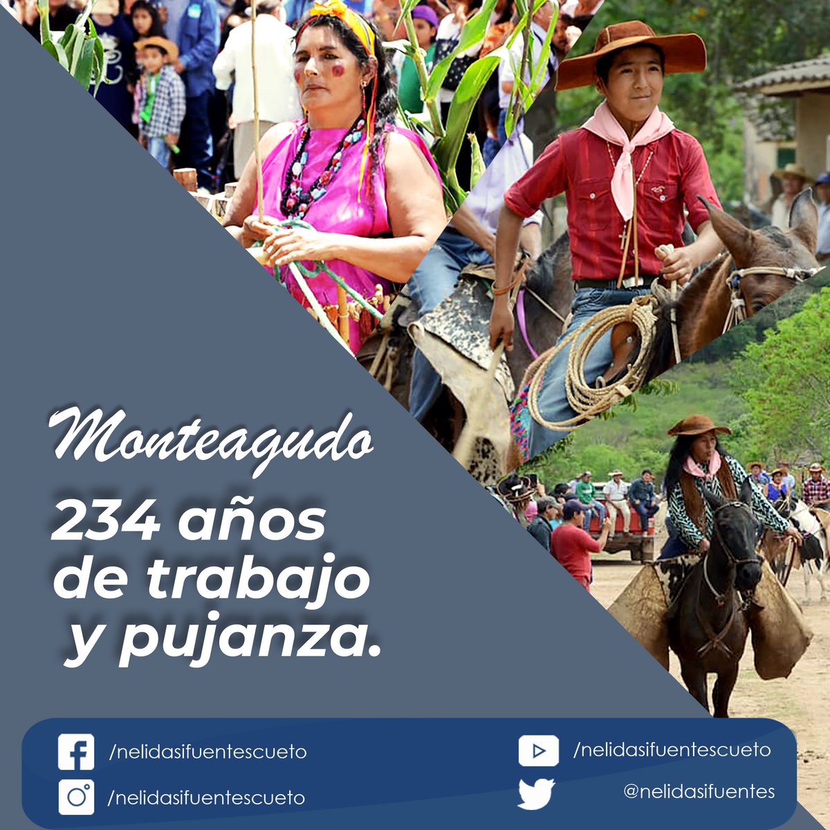 nelidasifuentes's tweet photo. Felicidades al municipio de Monteagudo por su nuevo aniversario. Es una región chaqueña de nuestro país, desde donde sus habitantes aportan al desarrollo productivo y cultural. https://t.co/QJDDmNw6d1