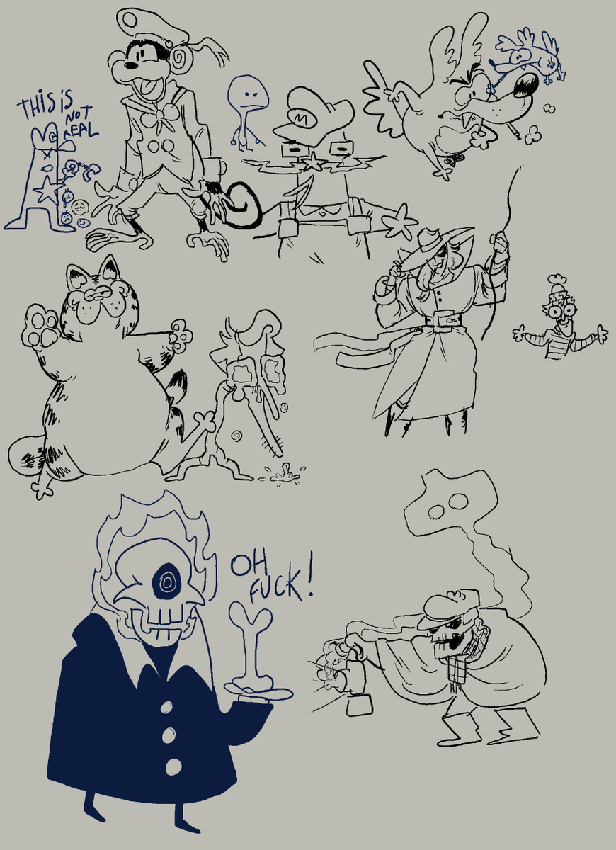 axezilla drawpile doodles (also featuring guy fiery) 